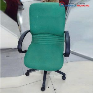 Ghế Xoay Chân Nhựa Vải Nỉ Xám Cũ