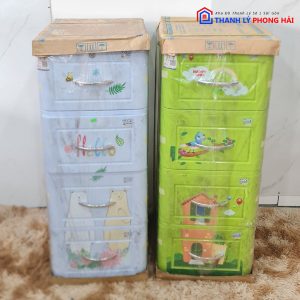 Tủ Nhựa Mini Qui Phúc 4 Tầng Mới 99% (2 Màu)