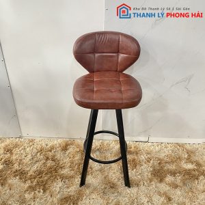 Ghế Bar Da Simili Chân Sắt Cũ