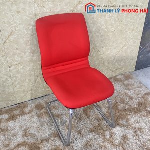 Ghế Chân Quỳ Vải Bọc Nệm Đỏ Cũ