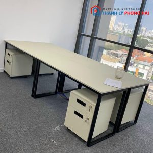 Thanh Lý Bàn Làm Việc Nhóm Gỗ 1M2 x1m2 giá rẻ