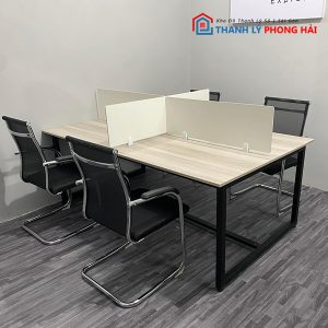 Thanh Lý Bàn Làm Việc Nhóm 4 Người Có Vách Ngăn Mới 99% (Nhiều Kích Thước)