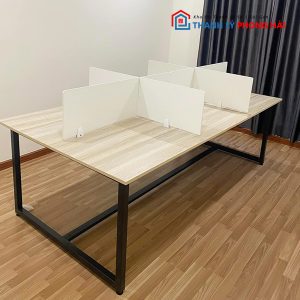 Thanh Lý Bàn Làm Việc Nhóm 6 Người Có Vách Ngăn Mới 99% (Nhiều Kích Thước)