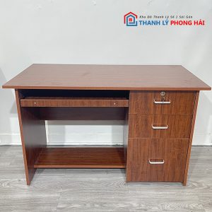 Bàn Làm Việc Gỗ 1M2 3 Hộc Mới 99% (nhiều màu)