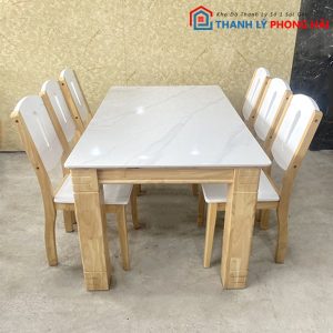 Thanh Lý Bộ Bàn Ăn Gỗ 1M6 Mới 99% (Nhiều Màu)