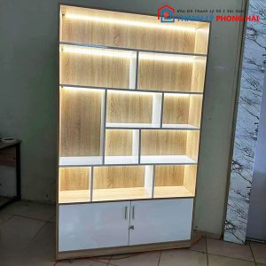 Thanh Lý Tủ Gỗ Trưng Bày 5 Tầng Nhiều Hộc Mới 99%