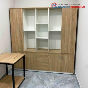 Thanh Lý Tủ Gỗ Trưng Bày Nhiều Hộc 6 Cánh Mới 99%