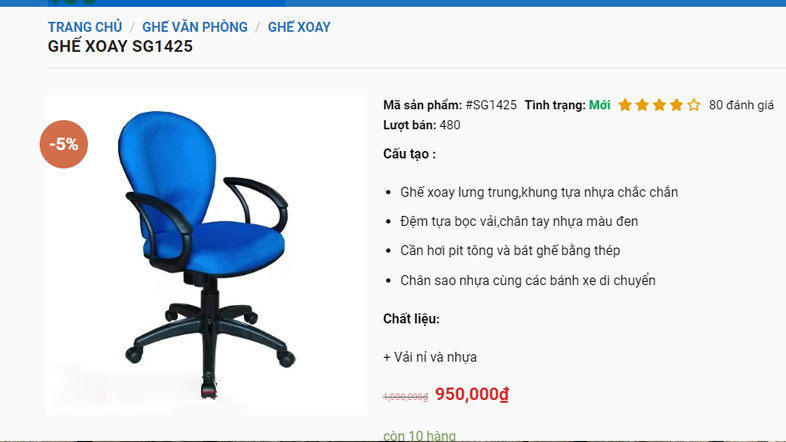ghe-van-phong-cu Ghế Xoay Hòa Phát Cũ Hàng Cao Cấp
