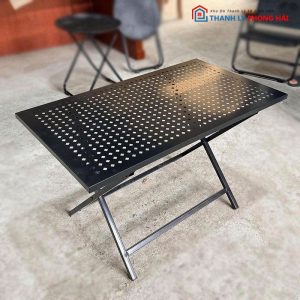 Thanh Lý Bàn Cafe Xếp Sắt Đen Mới 99%