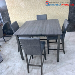 Bộ Bàn Ăn Xuất Khẩu 4 Ghế Bar Cũ