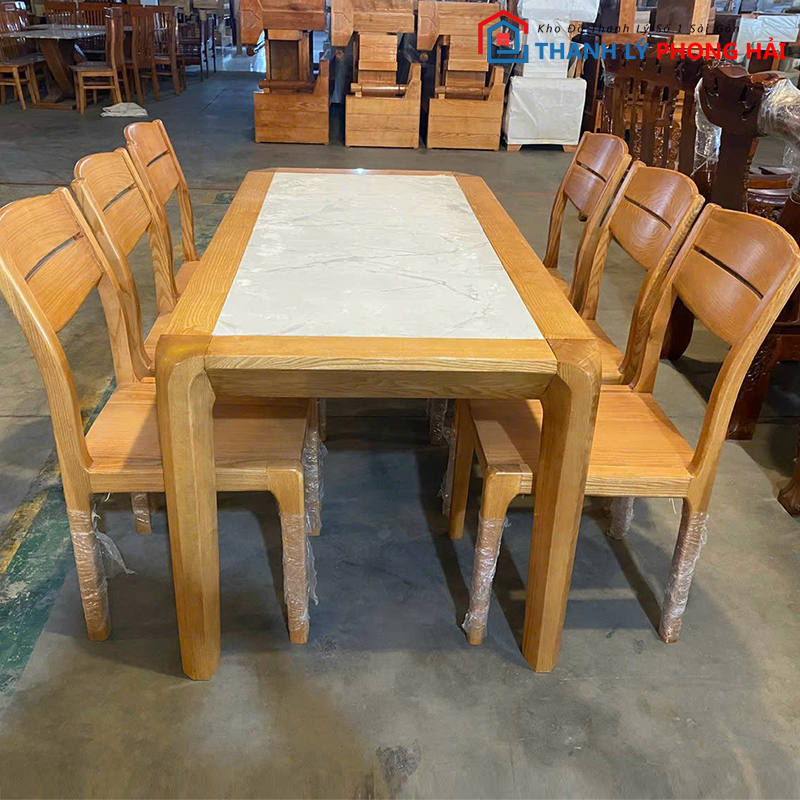 bo-ban-an-phong-hai-12 Bộ Bàn Ăn 6 Ghế Gỗ Sồi Cao Cấp Mới 99% (Nhiều Mẫu)