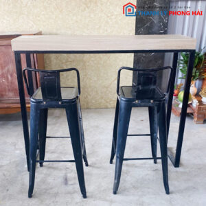 Bộ Bàn Ghế Bar Cũ Chân Cao