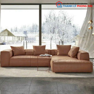 Thanh Lý Bộ Sofa Bọc Da Simili 2M2 Mới 99%