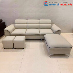 Bộ Ghế Sofa Bọc Da 2M2 Cao Cấp Mới 99%