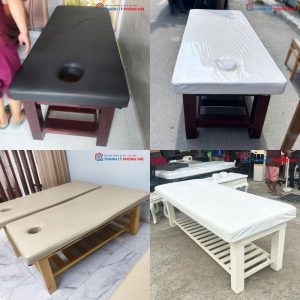 Ghế Massage Spa Cũ Khung Gỗ Lót Nệm (Nhiều Màu)
