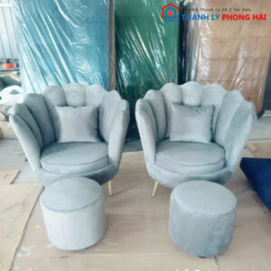 Thanh Lý Ghế Nail Sofa Hình Vương Miện Mới 99%