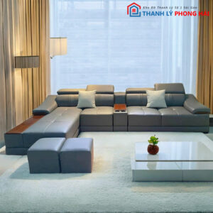 Thanh Lý Bộ Ghế Sofa Da 3M2 Cao Cấp Mới 99%