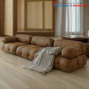 Thanh Lý Băng Ghế Sofa 2M2 Da Nâu Mới 99%