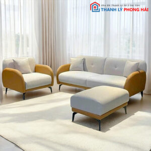 Thanh Lý Bộ Ghế Sofa Da Hiện Đại Mới 99%