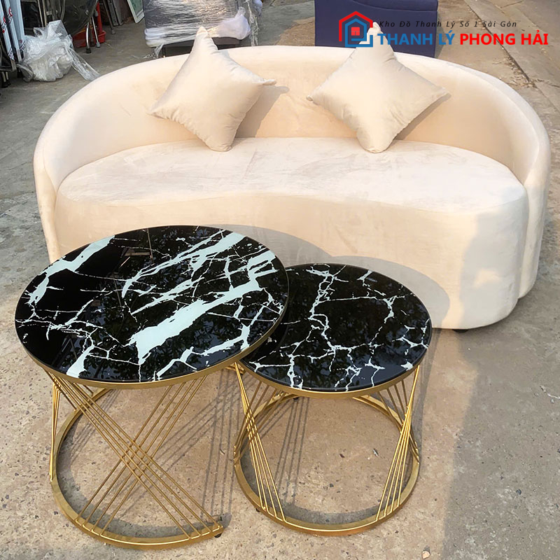 thanh-ly-bo-ghe-sofa-cong-boc-nhung-1m7-moi-99-5 Thanh Lý Bộ Sofa Cong Vải Nhung Mới 99%
