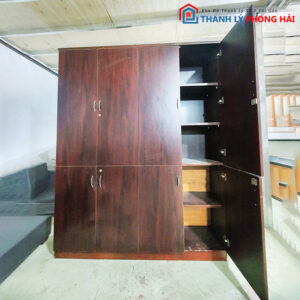 Tủ Hồ Sơ Gỗ 8 Cánh Cũ 1m7