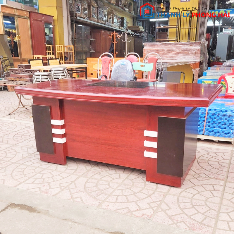 ban-giam-doc-thanh-ly-3 Bàn Lãnh Đạo 1m8 Đẹp Đẳng Cấp Mới 99%