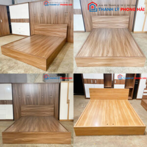 Thanh Lý Giường MDF 1m6 Kiểu Đơn Giản Mới 99% (nhiều màu)