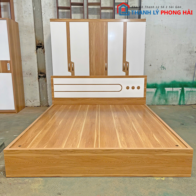 giuong-ngu-thanh-ly-4 Thanh Lý Giường Ngủ Ốp Chỉ Hiện Đại Mới 99% (nhiều màu)