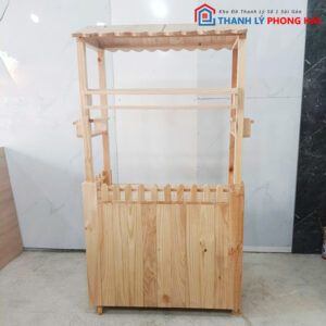 Quầy Take Away Gỗ Có Mái Che Mới 99% (3 kích thước)