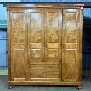 Thanh Lý Tủ Áo Gỗ Xoan Tự Nhiên 1M8 Mới 99%