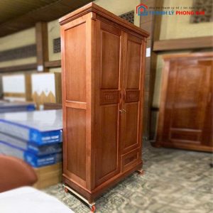 Thanh Lý Tủ Quần Áo 2 Cánh Gỗ Xoan Đào Mới 99%
