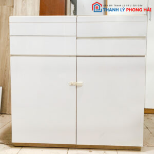 Tủ Giày Nhiều Ngăn Cũ 1m1 Màu Trắng