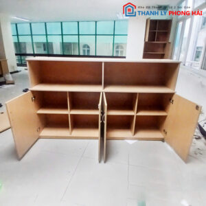 Tủ Hồ Sơ Thấp 4 Cánh Cũ Dài 2m