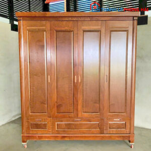 Tủ Áo Gỗ Xoan 4 Cánh Thiết Kế Thanh Lịch Mới 99%