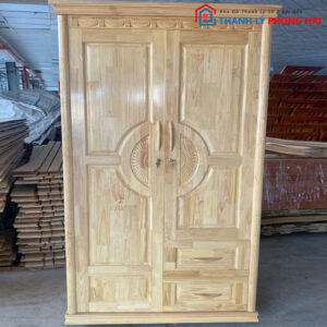 Thanh Lý Tủ Áo Gỗ Thông 1m2 Màu Sáng Mới 99%
