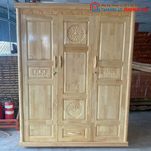 Thanh Lý Tủ Áo 3 Cánh Gỗ Thông Hiện Đại Mới 99%