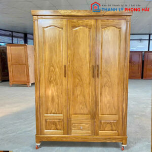Thanh Lý Tủ Quần Áo 3 Cánh Gỗ Hương Đá Mới 99%