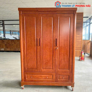 Tủ Áo Gỗ Hương Đá 3 Cánh 1M6 Mới 99% Giá Tốt