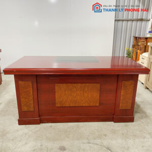 Thanh Lý Bàn Lãnh Đạo 1m6 Ốp Vân Đá Mới 99%