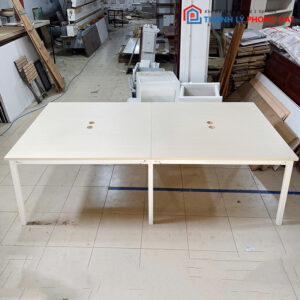 Bàn Văn Phòng Chân Sắt Lắp Ghép Cũ 1m2x2m4 (2 màu)