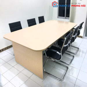 Thanh Lý Bàn Họp MDF Oval 2M Mới 99%