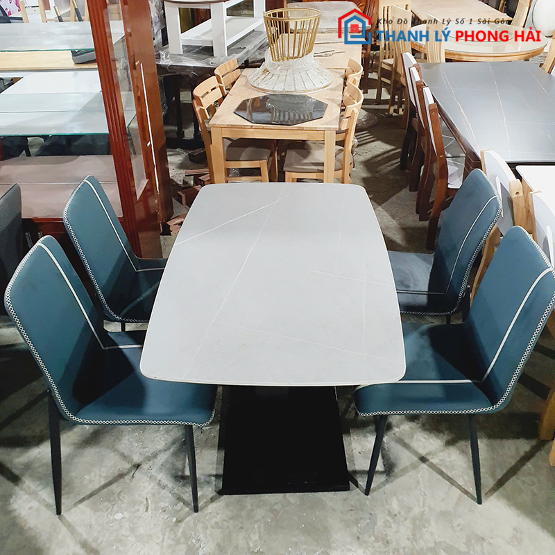 bo-ban-an-thanh-ly-4-2 Thanh Lý Bộ Bàn Ăn Mặt Đá 4 Ghế Zena Mới 99% (2 màu)