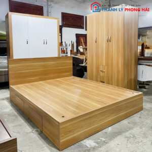 Thanh Lý Combo Giường Tủ MDF Mới 99%