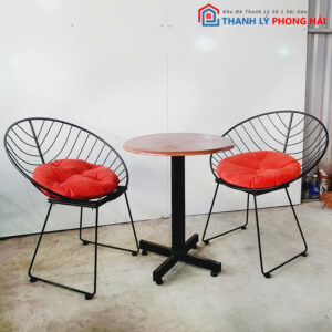Thanh Lý Ghế Cafe Nón Sắt Lót Nệm Mới 99%