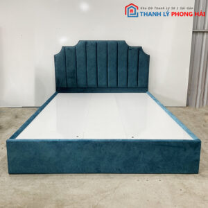 Giường Ngủ Cao Cấp 1m6 Bọc Nhung Mới 99%