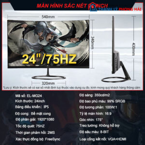 Thanh Lý Màn Hình Sắc Nét 24 Inch Mới 99%