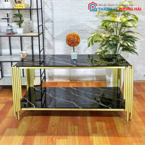 Thanh Lý Bàn Sofa 2 Tầng Chân Ống Sọc Sole Mới 99%