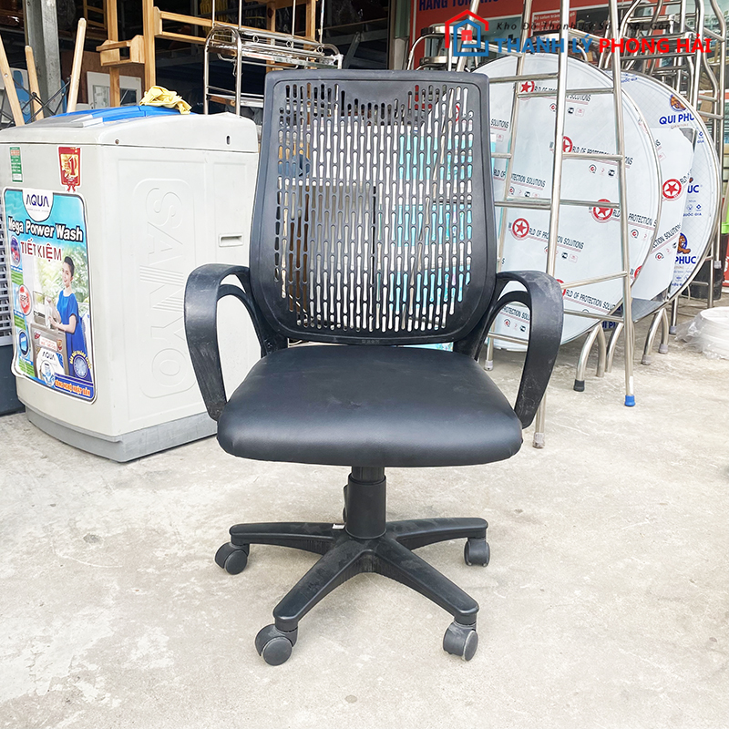 ghe-van-phong-cu-10 Ghế Xoay Văn Phòng Cao Cấp Lưng Nhựa Thoáng Mát