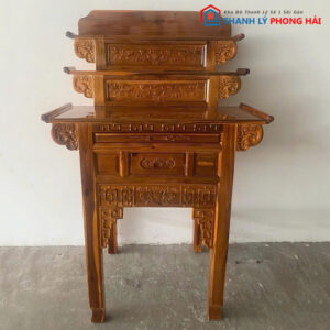 Thanh Lý Bàn Thờ Gỗ Tràm 3 Tầng Mới 99%