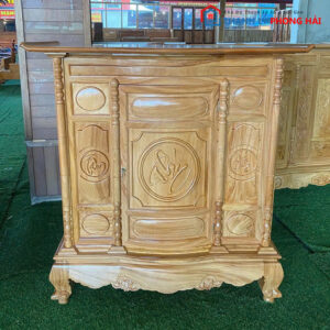 Thanh Lý Tủ Thờ Tràm Bắc Chạm Chữ Mới 99%